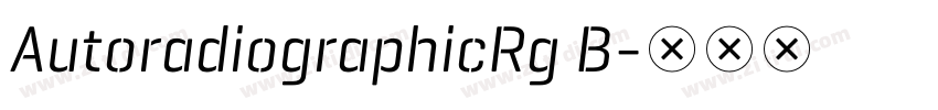 AutoradiographicRg B字体转换